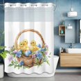 thumbnail image 6 of Easter Egg No Hooks Shower Curtain with Snap-in Liner Cute Animal Shower Curtains for Bathroom, Waterproof, Easy Install, Washable 48"x72", 6 of 9