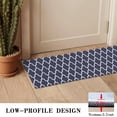 thumbnail image 3 of Navy and White Geometric Lattice Pattern Door Rugs,Washable Non Slip Door Mats Indoor,Decorative Door Mats,Entry Mat Indoor for Entrance,Bedroom,Kitchen,Bathroom,16"x47", 3 of 6
