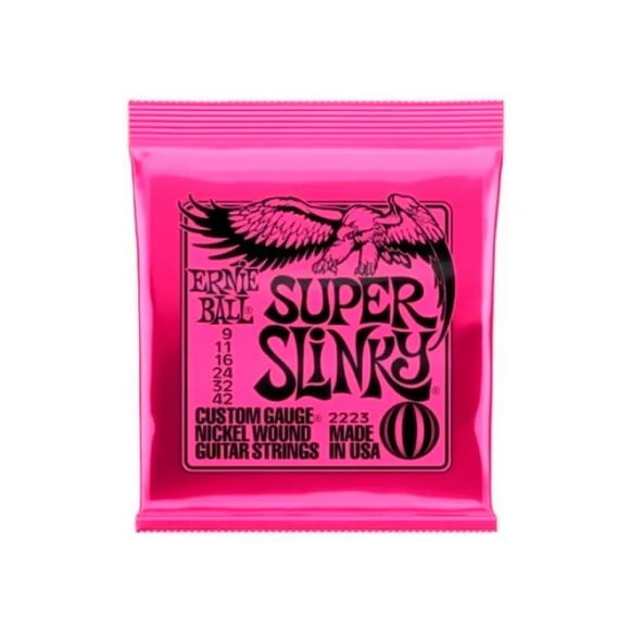 Cuerdas Ernie Ball Super Slinky para guitarra eléctrica 2223 Rosa