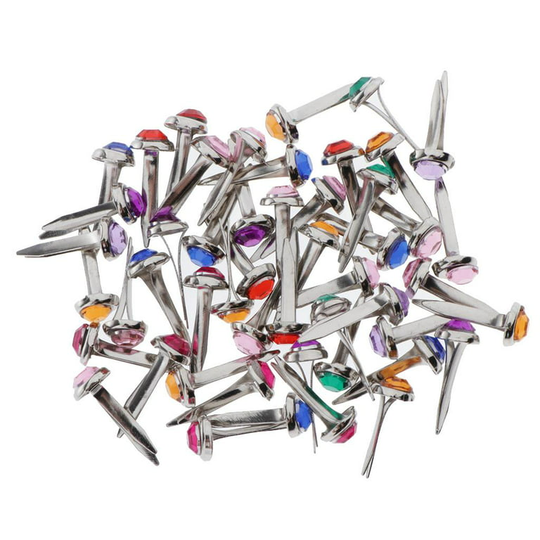 100pcs Metal Mini Craft Brads Split Pins Paper Fasteners