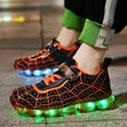 thumbnail image 5 of YUNICUS Kids Light Up Shoes Led Flash Sneakers with Spider Upper USB Charge for Boys Girls Toddles Best Gift for Birthday Thanksgiving Christmas Day(Toddler 10, Blue28), 5 of 7