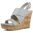 thumbnail image 1 of Women's Platform Heels Ankle Strap Wedges Sandals, 1 of 6