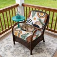thumbnail image 4 of Outdoor Patio Cushion Covers 4 Pack Boho Patio Chair Cushion Covers with Ties and Zipper Waterproof Outdoor Seat Cushion Covers for Patio Furniture 22"x20", 4 of 9