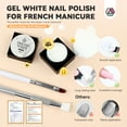 thumbnail image 4 of SAVILAND French Nails Kit: 10s Easy French Tip Stickers with Nail Art Sponges 5 Sheets French Nail Stickers White Nail Painting Gel Guides French Edge Auxiliary Kit for Beginner, 4 of 8