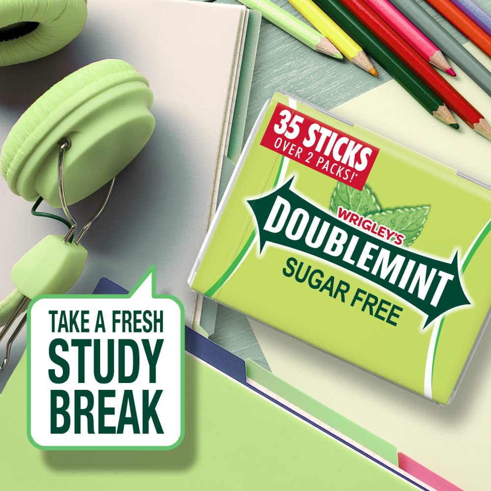 DOUBLEMINT Gum 35 stick Sugar Free Mega Pack 4.7 Oz. (Pack Of 12) DOUBLE UP STOCK UP