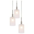 thumbnail image 2 of Woodbridge Lighting Elise 3-Light Glass Cluster Pendant in Nickel/Bronze/Opal, 2 of 5