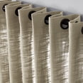 thumbnail image 3 of TWOPAGES Polyester Linen Curtain Room Darkening Grommet Drape for Living Room, 1 Panel, 52"x96", Taupe Grey, 3 of 5
