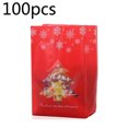 thumbnail image 3 of SMihono Closet Organizers and Storage for Clothes Red And Green Christmas Tree Snowflake Packing Bag Candy Bag Christmas Gift Bag 100PC Storage Trunks and Bag, 3 of 3