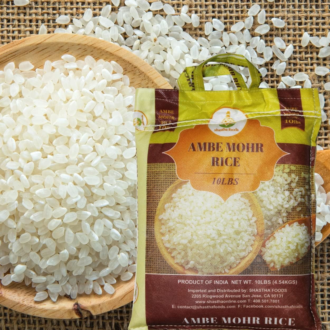 Shastha Ambe Mohr Rice 10 lbs (Pack of 1)