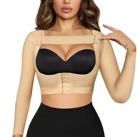 

KUMAYES Women Upper Arm Shaper Post Surgical Slimmer Arm Lift Compression Long Sleeves Posture Corrector Tops Shapewear