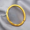 thumbnail image 2 of Pulsera chapada en oro para mujer con puño abierto retorcido de 23 g, 2 of 2