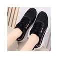 thumbnail image 5 of Frontwalk Womens Running Shoe Knit Upper Athletic Shoes Fitness Workout Sneakers Gym Comfort Trainers Women Sport Flats Black 9, 5 of 7