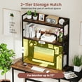 thumbnail image 2 of Gymax 2-Tier Countertop Desktop Bookshelf w/ Metal Pegboard 2 Anti-tipping Devices, 2 of 10