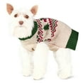 thumbnail image 6 of Vibrant Life Holiday Truck Hooded Dog & Cat Sweater, Beige & Green, Extra Small, 6 of 8