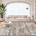 thumbnail image 3 of CHITOOMA 8'x10' Area Rugs, Washable Rugs for Living Room Non-Slip Low Pile Soft Distressed Abstract Rug, Indoor Vintage Neutral Carpet for Bedroom Dining Room Dorm Office, Brown, 3 of 12