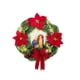 thumbnail image 1 of Adornos de corona de Navidad de avión, decoración navideña para el hogar con estampado de bayas de cono de pino, adorno de puerta delantera de ventana acrílico, 2023, 1 of 4