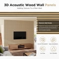 thumbnail image 2 of Easy4Home 6-Piece Wood Soundproof Wall Panels 94" x 7.9" Soundproof Wall Panels, White Oak, 2 of 7