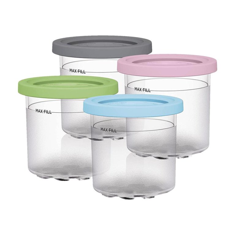 4pcs Ice Cream Storage Tub Reusable Homemade Ice Cream Box