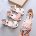 thumbnail image 6 of URMAGIC Crystal Lace Dress Shoes Open Toe Princess Sandals for Toddler Kid Girls, Beige, 6 of 6