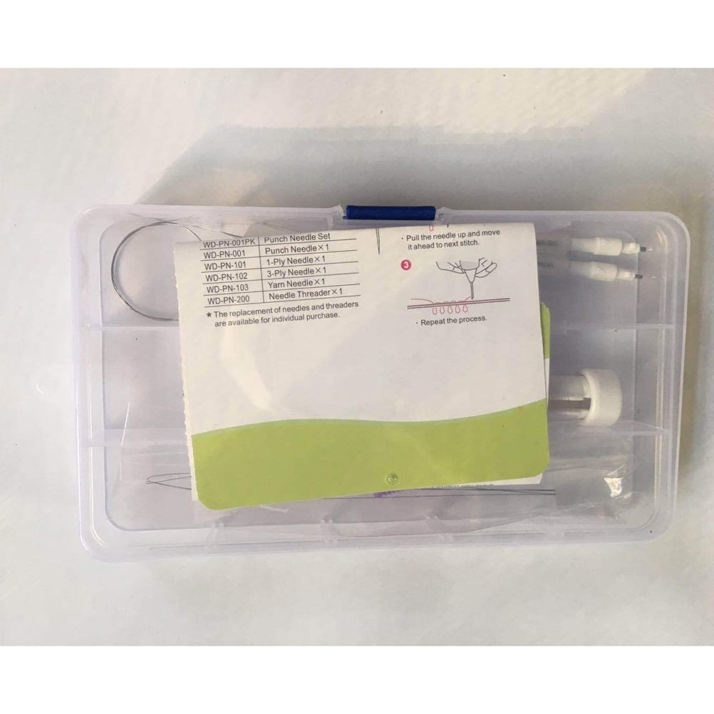 Raindrops 3-Piece Embroidery Punch Needle Kit with Stitching Tools, Embroidery Pens, Knitting & Sewing Accessories Set