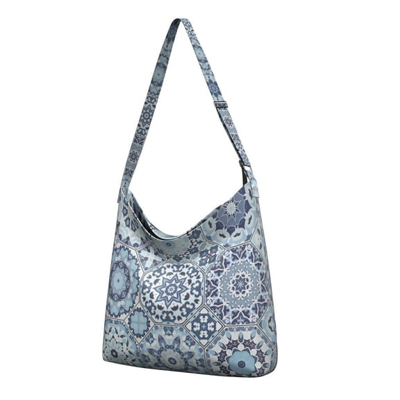Boho Ethnic Vintage Crossbody Bag - Lightweight Shoulder Tote, Multi-Pocket Spacious Travel Purse
