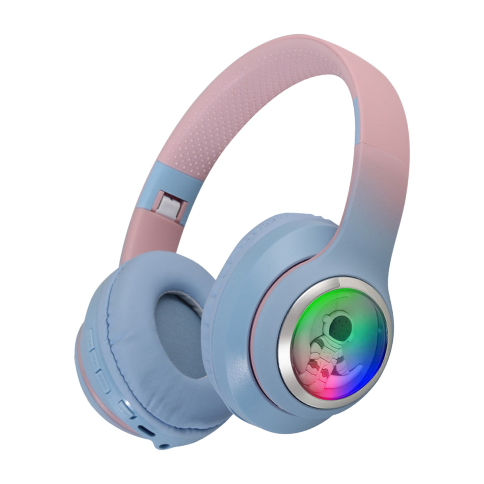 Noise Canceling Wireless Headphones Bluetooth Over The Ear Headset with Microphone and Alexa Built-in - Blue