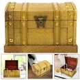 thumbnail image 4 of Yongwei Vintage Wooden Treasure Chest Jewelry Box with Lock, 4 of 9