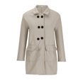 thumbnail image 4 of Herrnalise Women's Double Breasted Pea Coat Winter Mid-Long Trench Coat with Belt White,XXL, 4 of 5