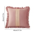 thumbnail image 3 of Limited Time Deal karymi Holland Velvet Solid Colour Lace Splicing Big Side Pillow Home Sofa Decorative Cushion Floating Window Waist Cushion Housewarming Gifts Housewarming Gifts Bedroom Decor, 3 of 6