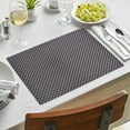 thumbnail image 6 of Placemats Set of 8 for Dining Table, Table Placemats, Rectangular PVC Vinyl, 18x12 Inches - Black Gold, 6 of 7
