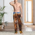 thumbnail image 6 of Lsque Cloud Sky Sunflower Cow Print Men's Pajama Pants, Lounge Pant - Comfortable Home Wear,Elastic Waistband, Stylish Design-X-Large, 6 of 9