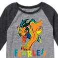 thumbnail image 3 of The Lion King - Scar - Fearless - Toddler & Youth Raglan Graphic T-Shirt, 3 of 4