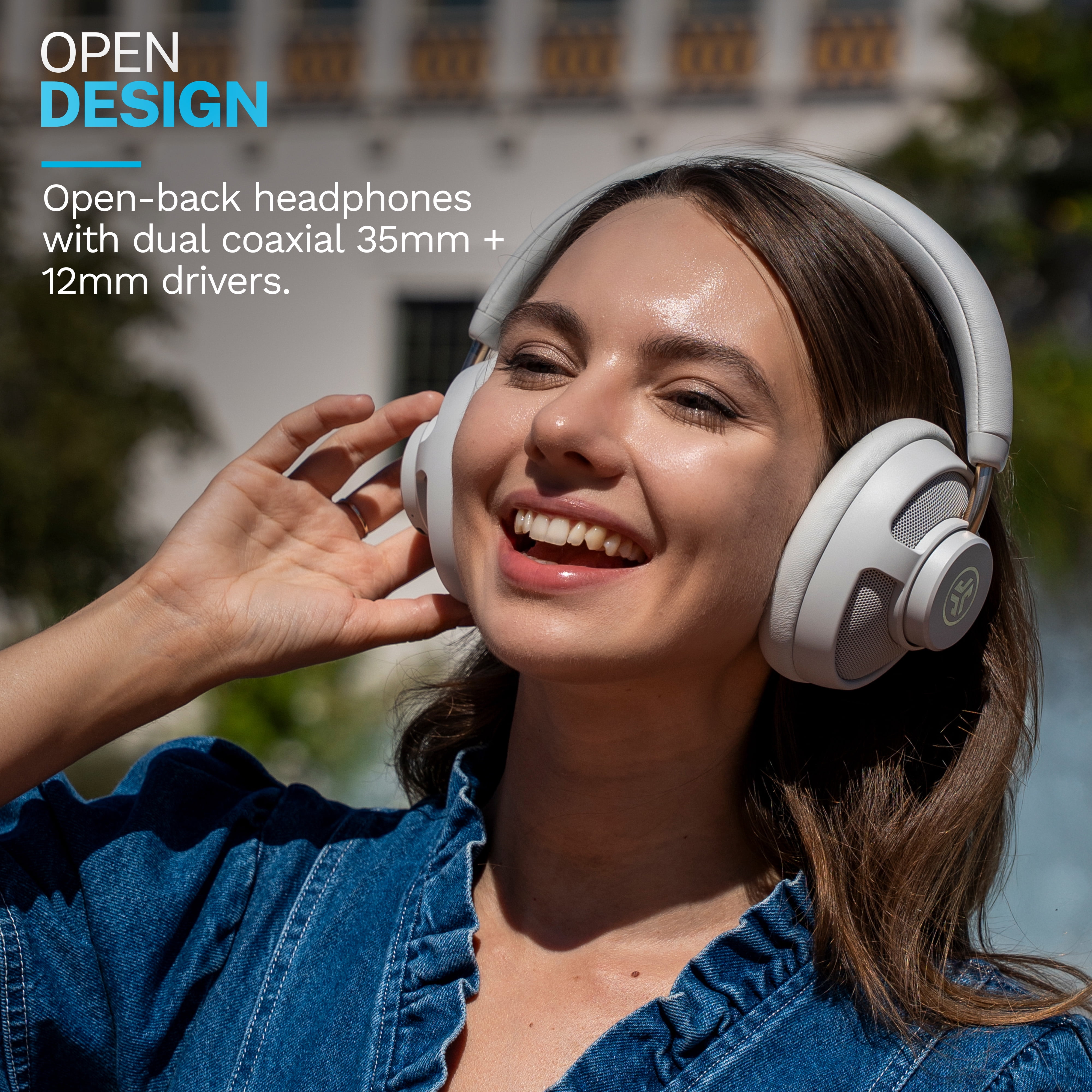 JLab JBuds Open Wireless Headphones, Cloud Foam Comfort, 24Hr Battery, Open-Ear, Cloud White