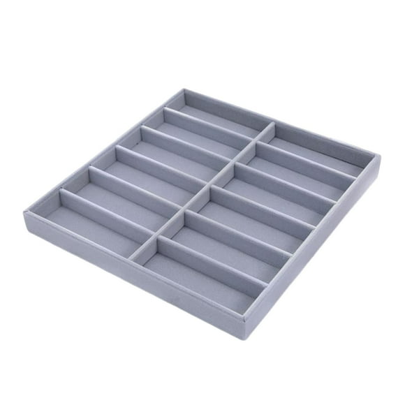 Organizador de anteojos Estuche de almacenamiento de anteojos Decorativo Múltiples pares 12 Compartimento Estuche de exhibición de anteojos Bandeja de
