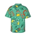 thumbnail image 3 of Bixox Men's Hawaiian Shirts Men's Funny Animals in Jungle Print Short-Sleeve Shirt-Small, 3 of 8
