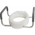 thumbnail image 2 of Essential Medical Supply Raised Elevated Toilet Seat Riser for a Standard Round Bowl with Padded Aluminum Arms for Support and Compatible with Existing Seat, 2 of 8