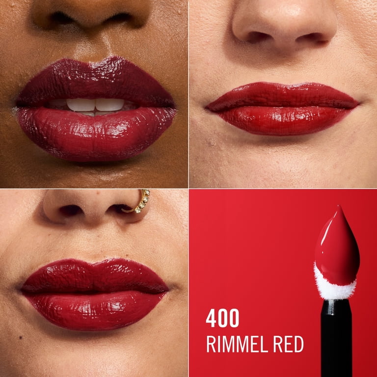 Rimmel Thrill Seeker Lip Latex, 400 Rimmel Red, 0.2 fl oz