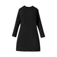 thumbnail image 3 of Generic Girls Fall Long Sleeve Dresses Round-Neck Ribbed Knit Slim Fit Sweater Dress Skirt A-Line Kids Winter Midi Dresses, 3 of 7
