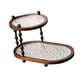 thumbnail image 4 of Organizador de encimera de baño de 2 niveles, soporte de exhibición retro, organizador de maquillaje para escritorio Begonia, 4 of 9