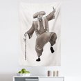 thumbnail image 1 of Kabuki Tapestry, Oriental Style Artist with Make up and Costume Pose Dance Art, Fabric Wall Hanging Decor for Bedroom Living Room Dorm, 5 Sizes, Umber White, by Ambesonne, 1 of 1