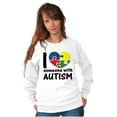 thumbnail image 4 of I Love Someone with Autism Puzzle Unisex Plus Fleece Graphic Sweatshirt Brisco Brands 2X, 4 of 5