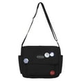 thumbnail image 1 of Sacs à Bandoulière Décontractés Mode Sac d'École avec Insigne pour Adolescente (Blanc), 1 of 7
