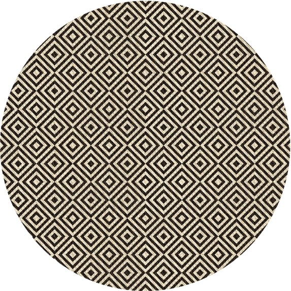 Ahgly Company Machine Washable Indoor Round Transitional Deep Peach Orange Area Rugs, 8' Round