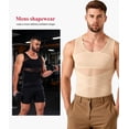 thumbnail image 6 of MANIFIQUE Mens Compression Shirt for Gynecomastia - Slimming Undershirts Body Shaper Vest Mesh Shapewear Workout Tops, 6 of 7