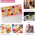 thumbnail image 5 of Amerteer Ice Cube Tray With Silicone For Freezer Comes with Ice Container Scoop and Cover,Pink, 5 of 9