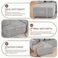 thumbnail image 3 of 146" Oversized U-Shaped Modular Sectional Sleeper Sofa, 5-Seat Convertible Couch with 8 Pillows, Corduroy Upholstery, Magazine Pocket, Gray, 3 of 14