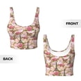 thumbnail image 6 of Goofa Rose Flowers Printed Sports Bras for Women, High Impact Running Bra Workout Crop Tank Tops Longline Sports Bra Push up-Medium, 6 of 9