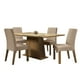 thumbnail image 1 of Juego de Comedor Madesa Sabrina Mesa con Tablero de Vidrio con 4 Sillas Marrón/Crema/Imperial, 1 of 5
