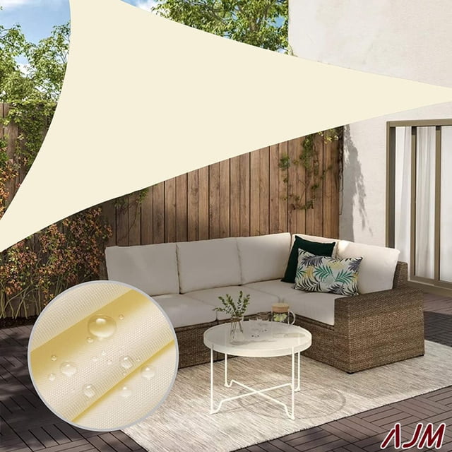 Triangle Shade Sail Waterproof For Garden Terrace Sun Shade Awning
