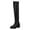 Black, variant on KEGIRLOM Women's Versatile Cool Eye-Catching Over-The-Knee Thick-Heeled Closed-Toe Fall And Winter Style Comfortable Height-Enhancing Thick-Soled Long Boots Brown 5.5